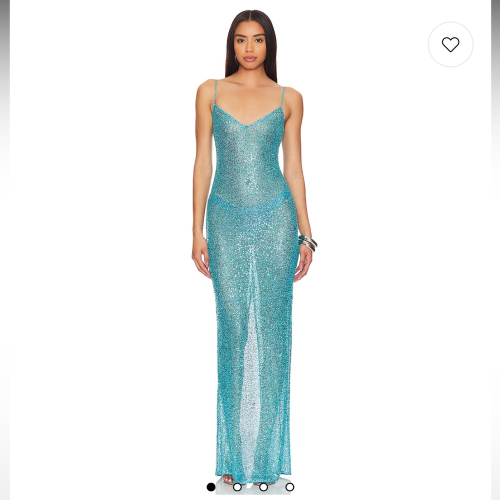 Leighan gown in turquoise